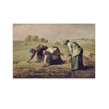 ジャン　フランソワ　ミレー　落穂拾い　落穂を拾う女たち　複製画　絵画　装飾額縁　　 芸術　藝術　巨匠　油絵 ジャン・フランソワ・ミレー「落穂拾い」3号～100号プリハード
